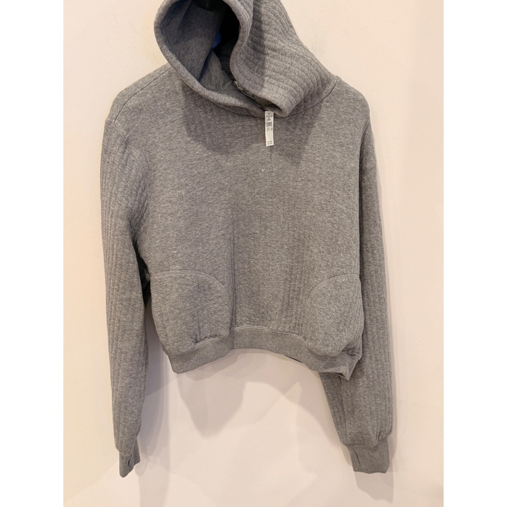 OFFLINE Aerie Real Good Cropped Hoodie Womens XL Heather Gray NWT Flaw